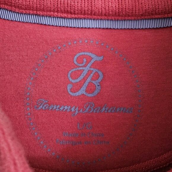 Tommy Bahama Aruba Sweater Womens Large Pink Stretch Cotton Half Zip Pullover - Picture 4 of 11